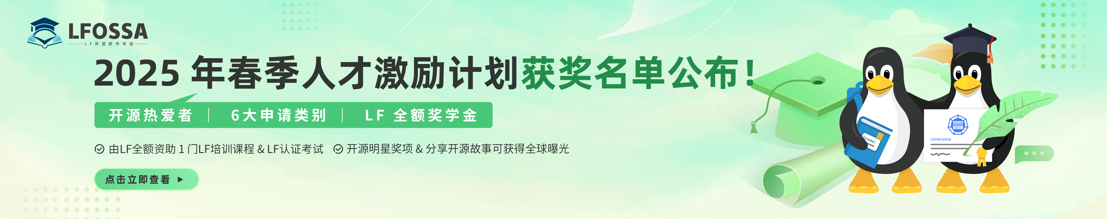 【官宣】LFOSSA人才激励计划-2025 年春季获奖名单出炉！