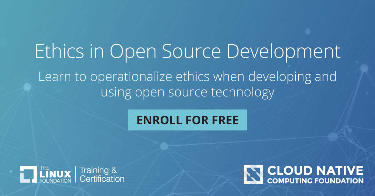 开源开发的道德及行为准则的官方课程上线了！